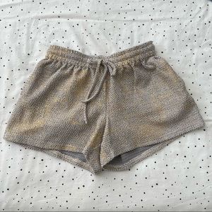 Textured gold speckled stretch shorts- GUC